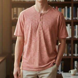 Faherty Mens Henley T-Shirt, L